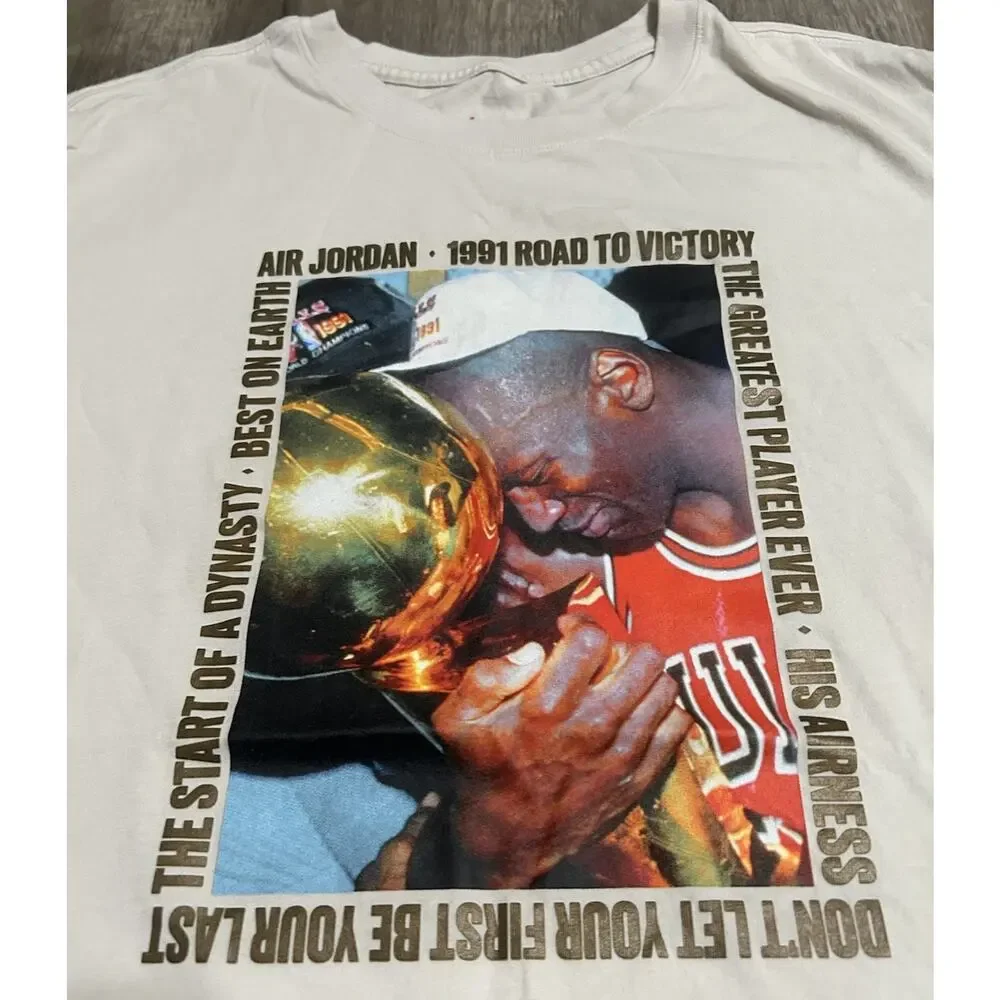 Nike Air Michael Jordan Championship 1991 Graphic Tee Sports Basketball NBA Sz L
